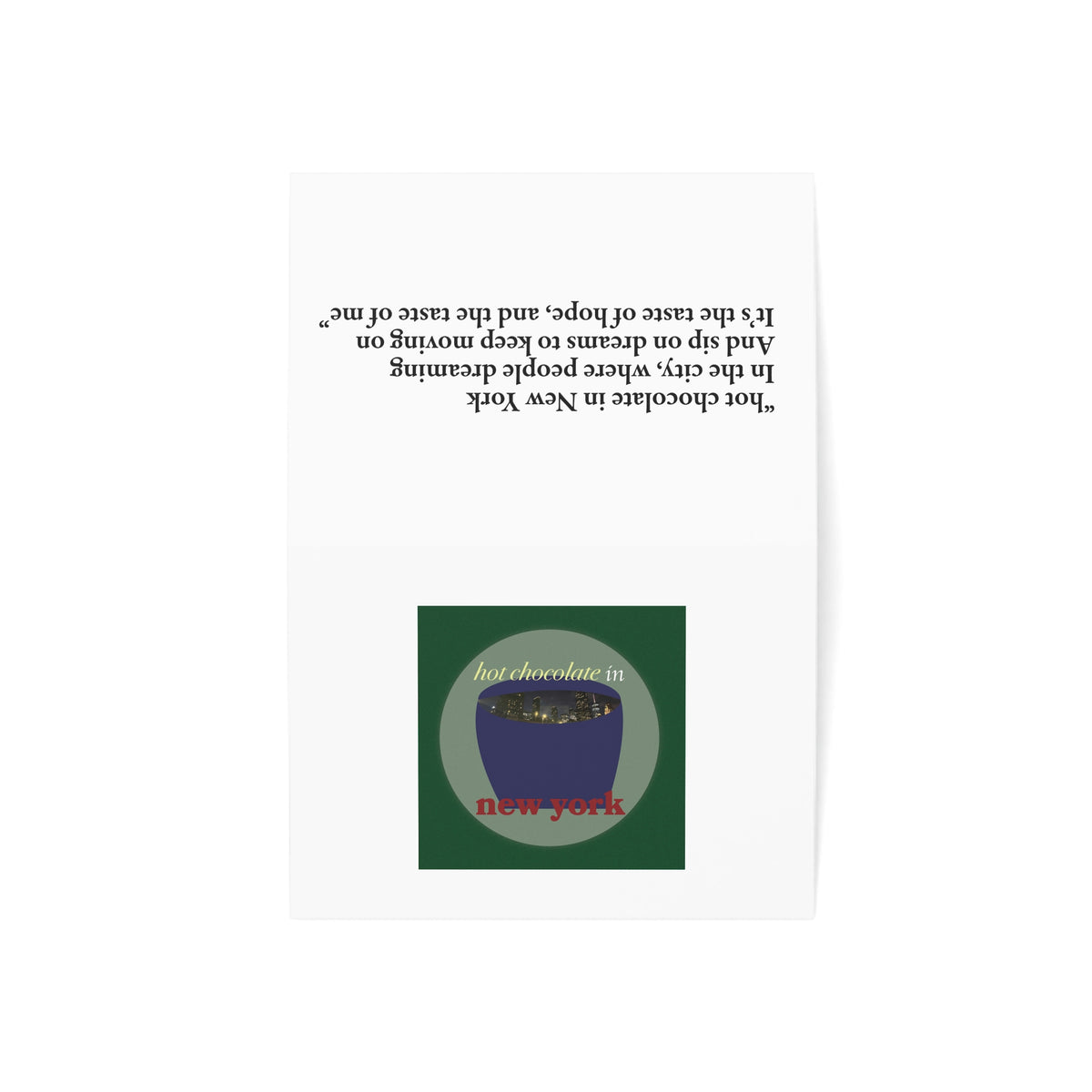 “hot chocolate in new york” Postcard