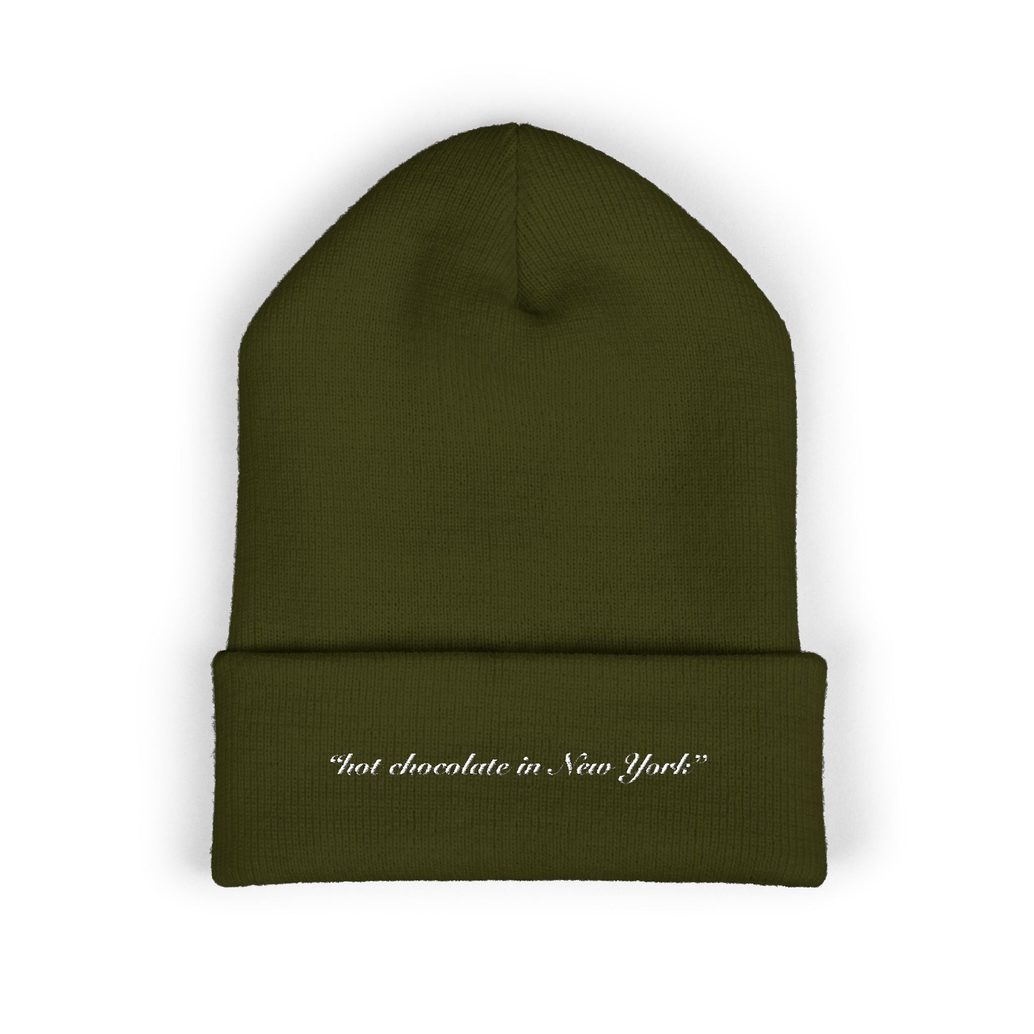 "hot chocolate in new york" Embroidery Beanie