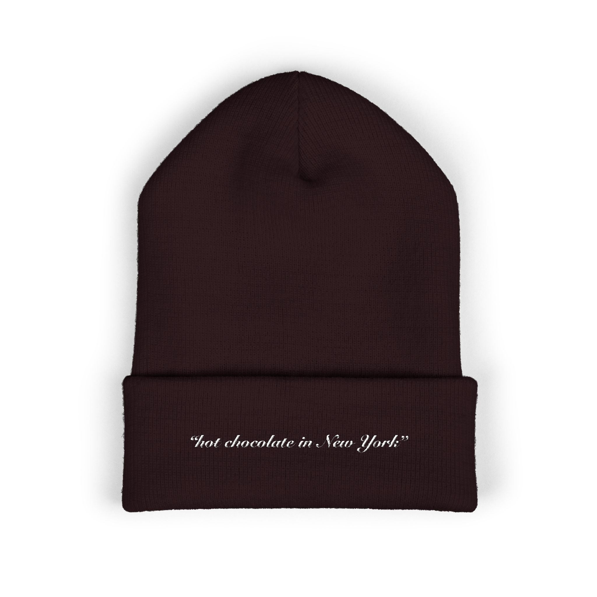 "hot chocolate in new york" Embroidery Beanie