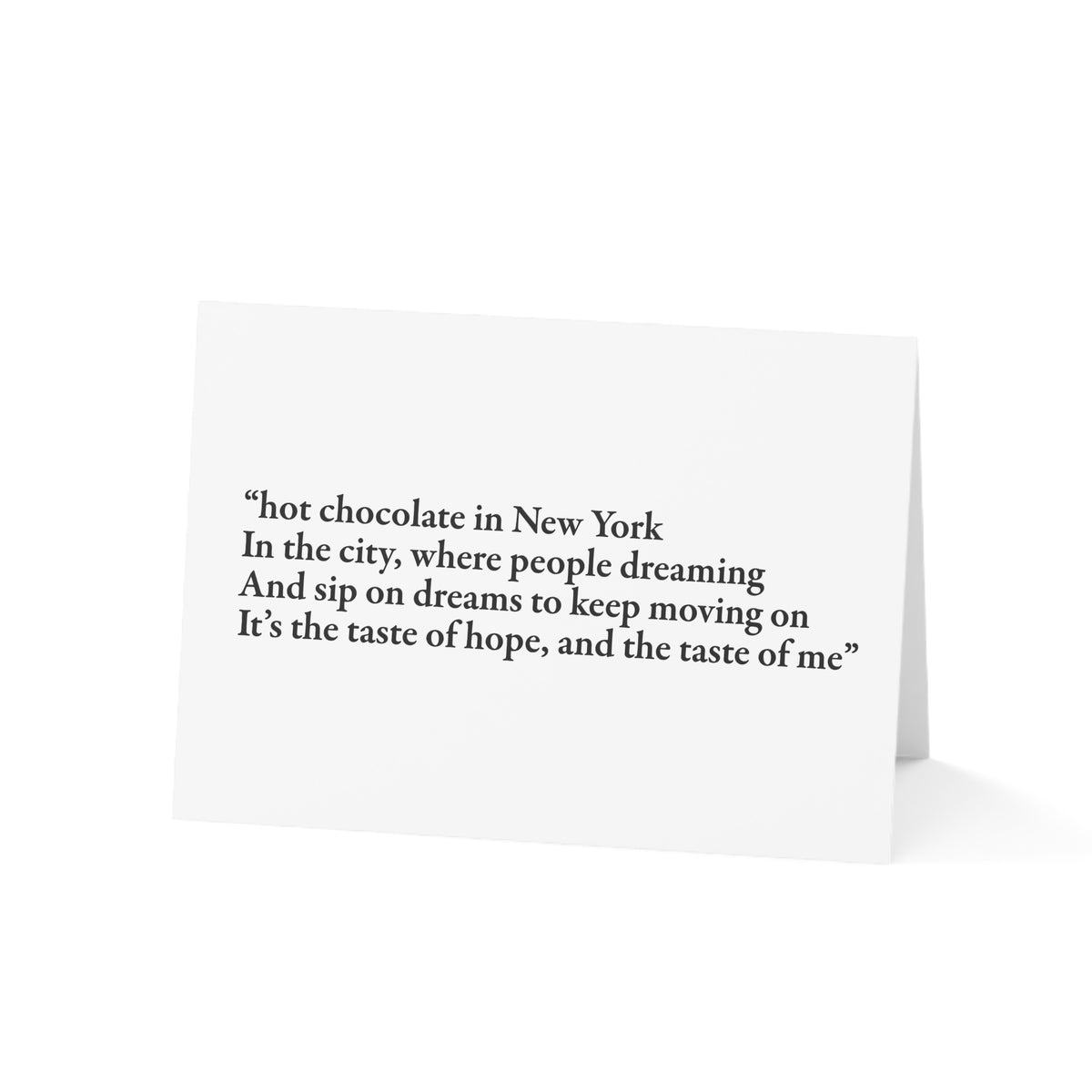 “hot chocolate in new york” Postcard